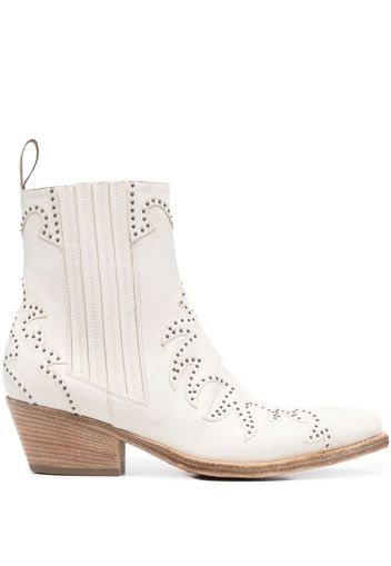 Sartore appliqué-detail ankle boots - Bianco