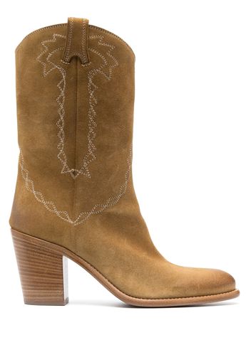 Sartore 90mm embroidered ankle boots - Toni neutri
