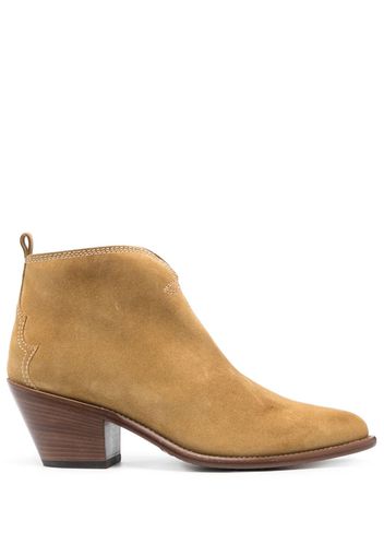 Sartore ankle-lenght suede cowboy boots - Toni neutri