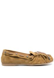 Sartore star stud-detail suede loafers - Marrone