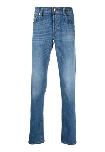 Sartoria Tramarossa stretch-cotton straight-leg jeans - Blu