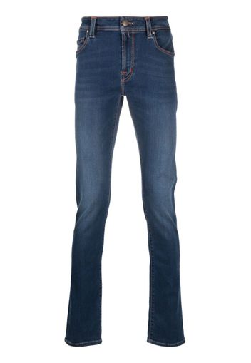 Sartoria Tramarossa logo-patch low-rise jeans - Blu