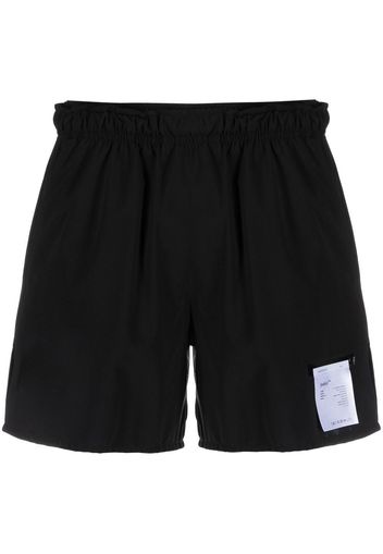 Satisfy Justice logo-patch running shorts - Nero