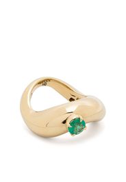 Sauer Anello a fascia Zaha in oro giallo 18kt con diamanti