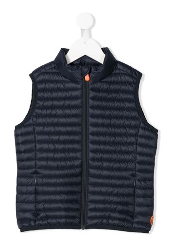 slim-fit logo patch gilet