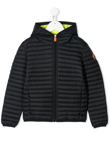 hooded logo padded jacket