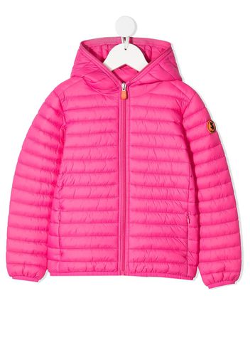 Save The Duck Kids hooded padded jacket - Rosa