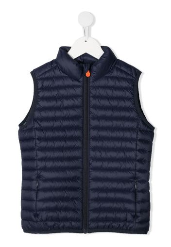 Save The Duck Kids quilted padded gilet - Blu