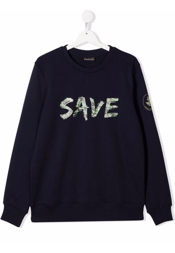 Save The Duck Kids Maglione con stampa - Blu