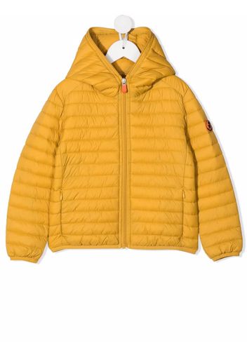 Save The Duck Kids hooded zip-up padded jacket - Giallo