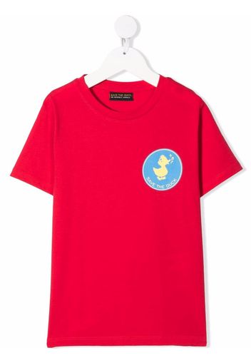 Save The Duck Kids T-shirt con applicazione - Rosso