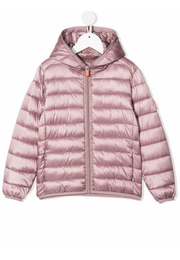 Save The Duck Kids hooded padded jacket - Rosa