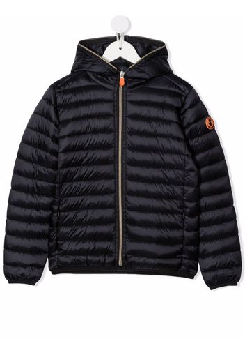 Save The Duck Kids logo-patch padded jacket - Nero