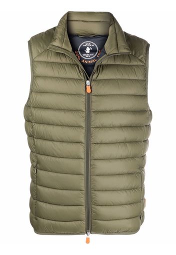 Save The Duck padded zip-up gilet - Verde