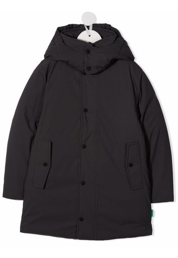 Save The Duck Kids hooded button-down coat - Grigio