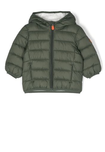 Save The Duck Kids hooded padded jacket - Verde