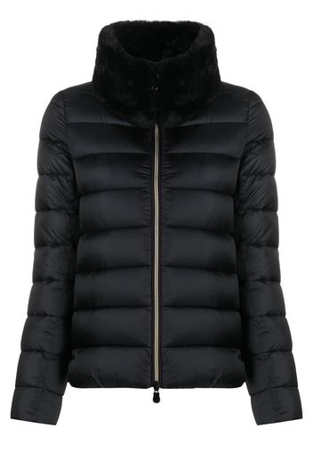 Save The Duck faux-fur collar padded jacket - Nero