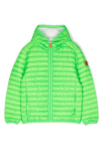 Save The Duck Kids padded hooded jacket - Verde