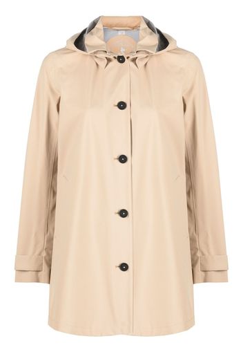 Save The Duck buttoned-up hooded jacket - Toni neutri