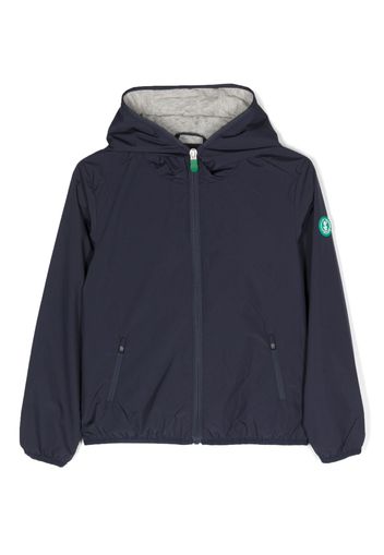 Save The Duck Kids logo-detail hooded jacket - Blu