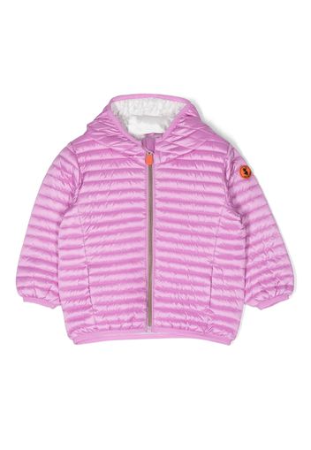Save The Duck Kids long-sleeve padded hoodie jacket - Rosa