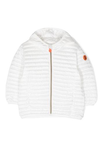 Save The Duck Kids long-sleeve padded hoodie jacket - Bianco