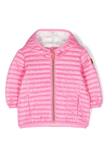 Save The Duck Kids long-sleeve padded hoodie jacket - Rosa