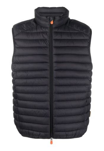 Save The Duck logo-patch padded gilet - Nero