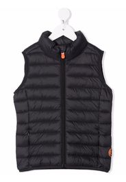 Save The Duck Kids side-patch padded gilet - Nero