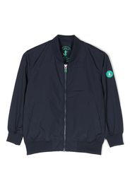 Save The Duck Kids logo-patch recycled-polyester bomber jacket - Blu