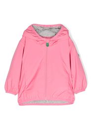 Save The Duck Kids logo-patch recycled-polyester hoodie jacket - Rosa