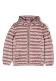 Save The Duck Kids zip-up hooded padded jacket - Rosa