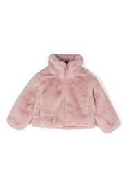 Save The Duck Kids reversible faux-fur jacket - Rosa