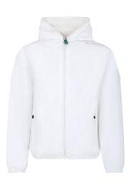 Save The Duck Kids zip-up hooded windbreaker - Bianco