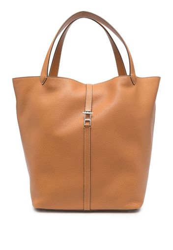 Savette pebbled calf-leather tote bag - Toni neutri