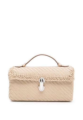 Savette Symmetry interwoven leather tote bag - Toni neutri