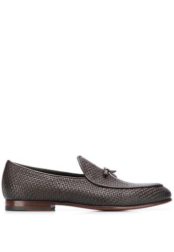 Henri Brown woven loafers