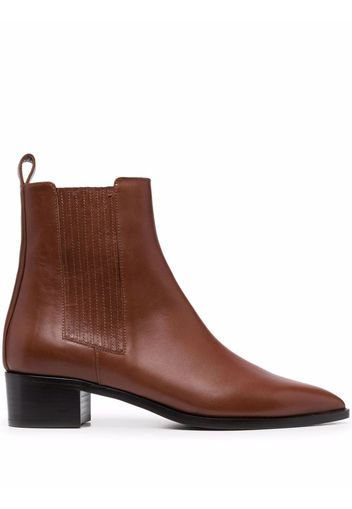 Scarosso Olivia leather ankle boots - Marrone