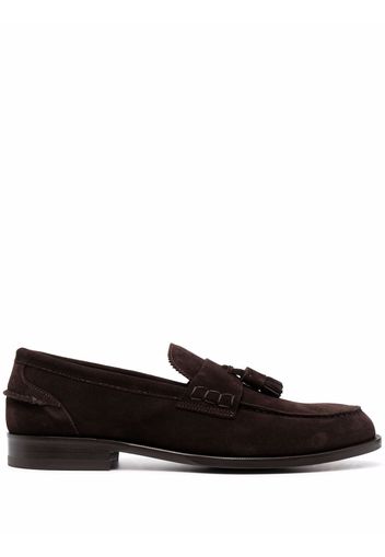 Scarosso Ralph tassel-embellished suede loafers - Marrone