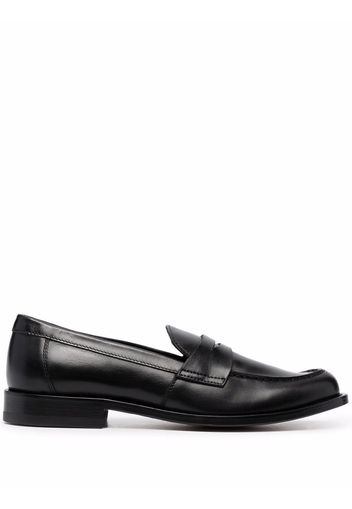 Scarosso Harper leather penny loafers - Nero