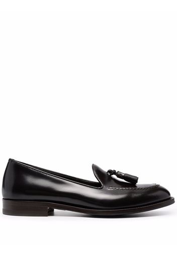 Scarosso Sienna tassel-embellished leather loafers - Marrone