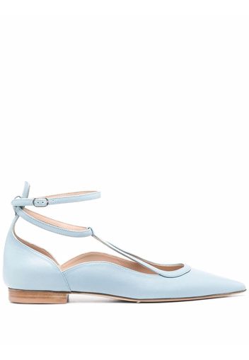 Scarosso Gae pointed ballerina shoes - Blu