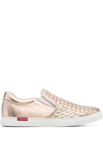 Scarosso Gabriella woven leather sneakers - Oro