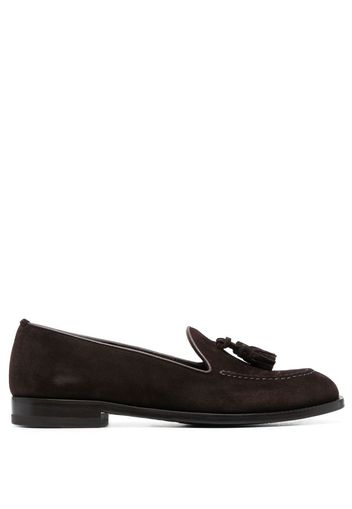 Scarosso Sienna tasselled leather loafers - Marrone