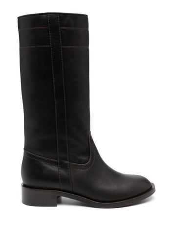 Scarosso mid-calf leather boots - Marrone