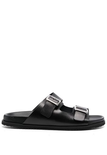 Scarosso Lavinia leather slides - Nero