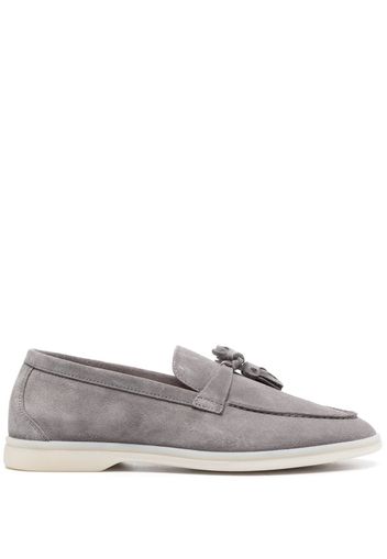 Scarosso tassel-detail suede loafers - Grigio