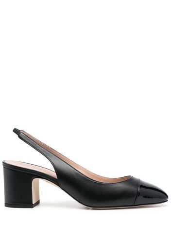 Scarosso 65mm leather sling back - Nero