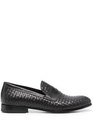 Scarosso Delfina woven leather loafers - Nero