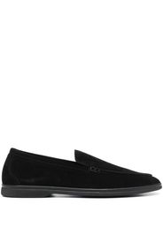 Scarosso Ludovico almond-toe suede loafers - Nero